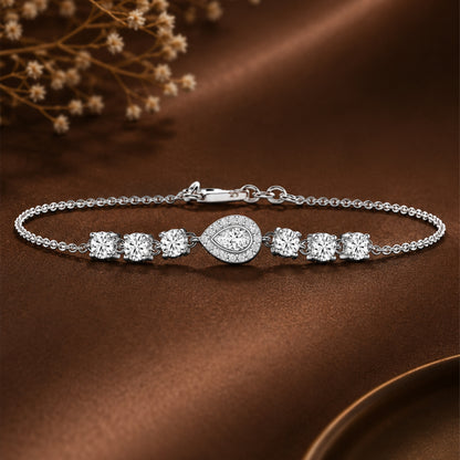 Sterling Silver Adjustable Diamond Bracelet