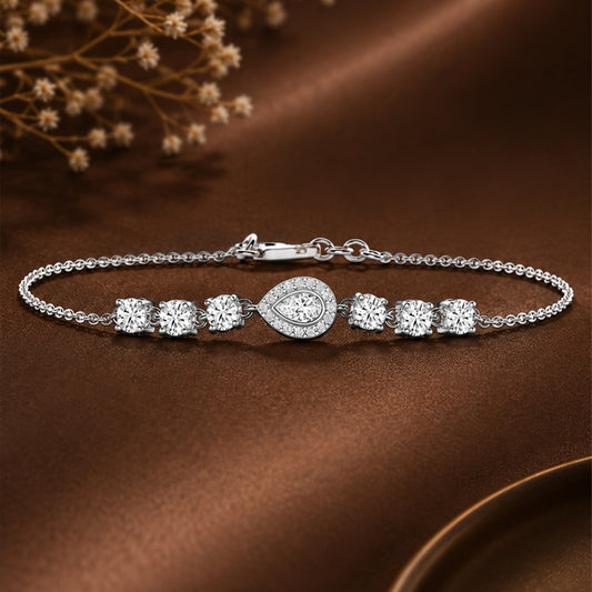 Sterling Silver Adjustable Diamond Bracelet