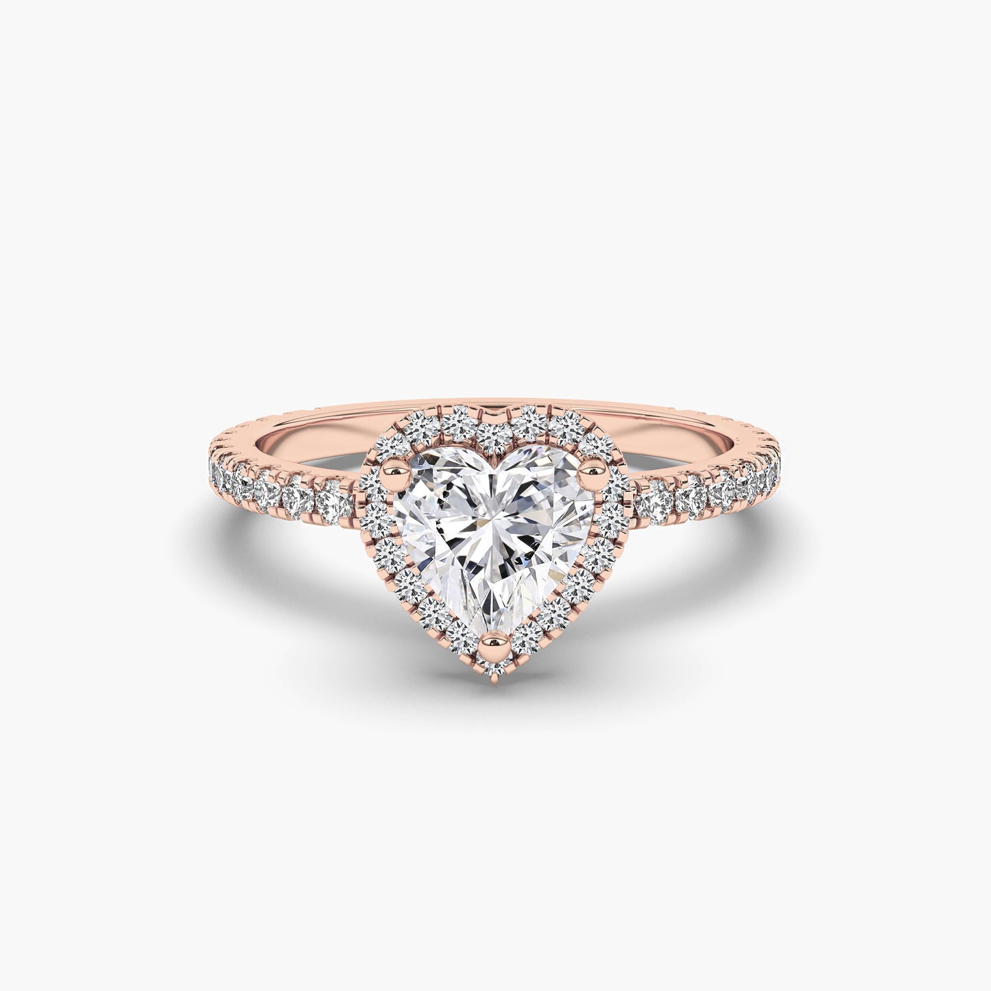 SIlver halo ring rose gold plated