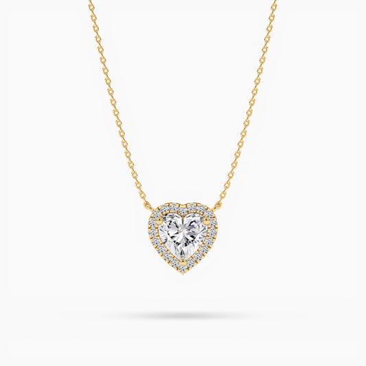 diamond heart necklace