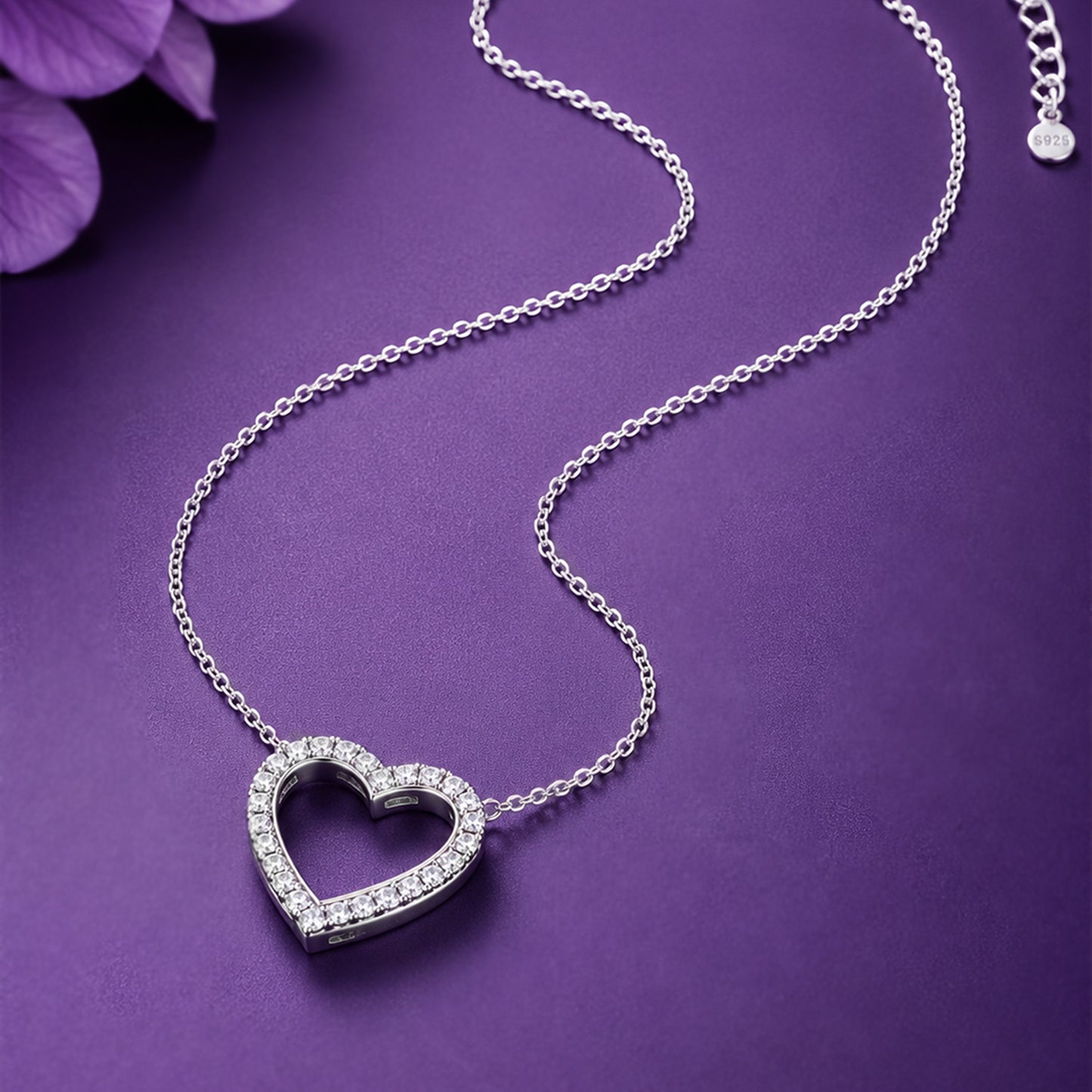 Sterling Silver Heart Shaped Necklace