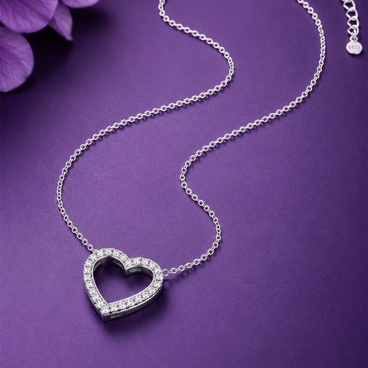 Sterling Silver Heart Shaped Necklace