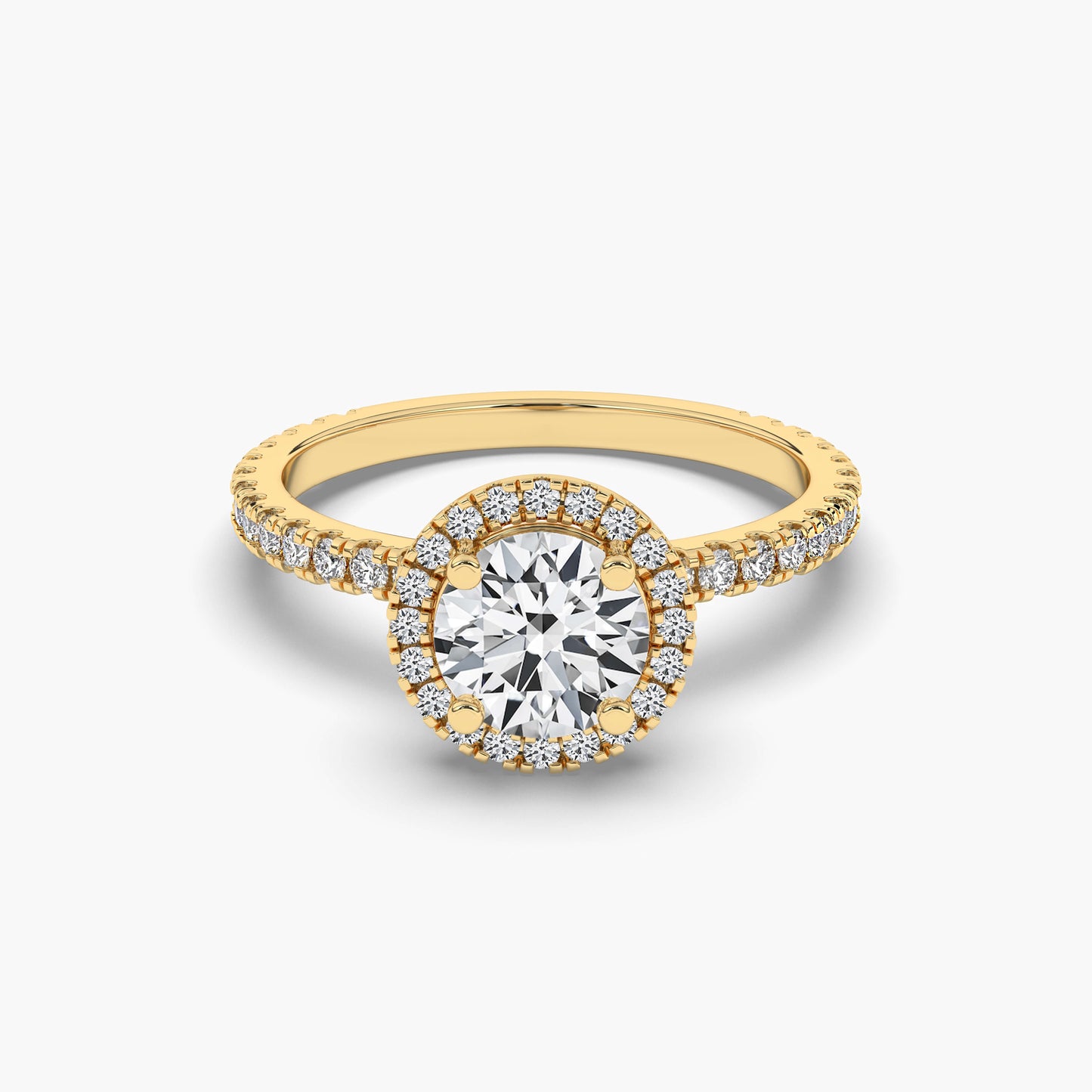 yellow gold plated solitaire ring