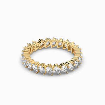 Pear diamond wedding band