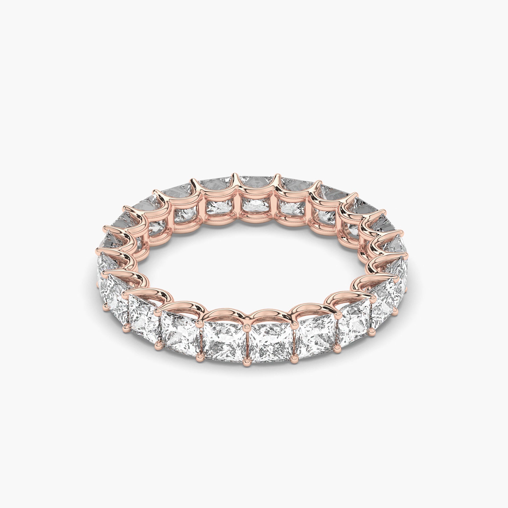 wedding band for princess-cut engagement ring