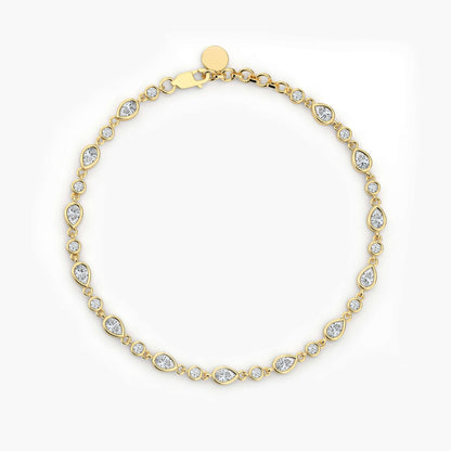 Silver Diamond Bezel Bracelet