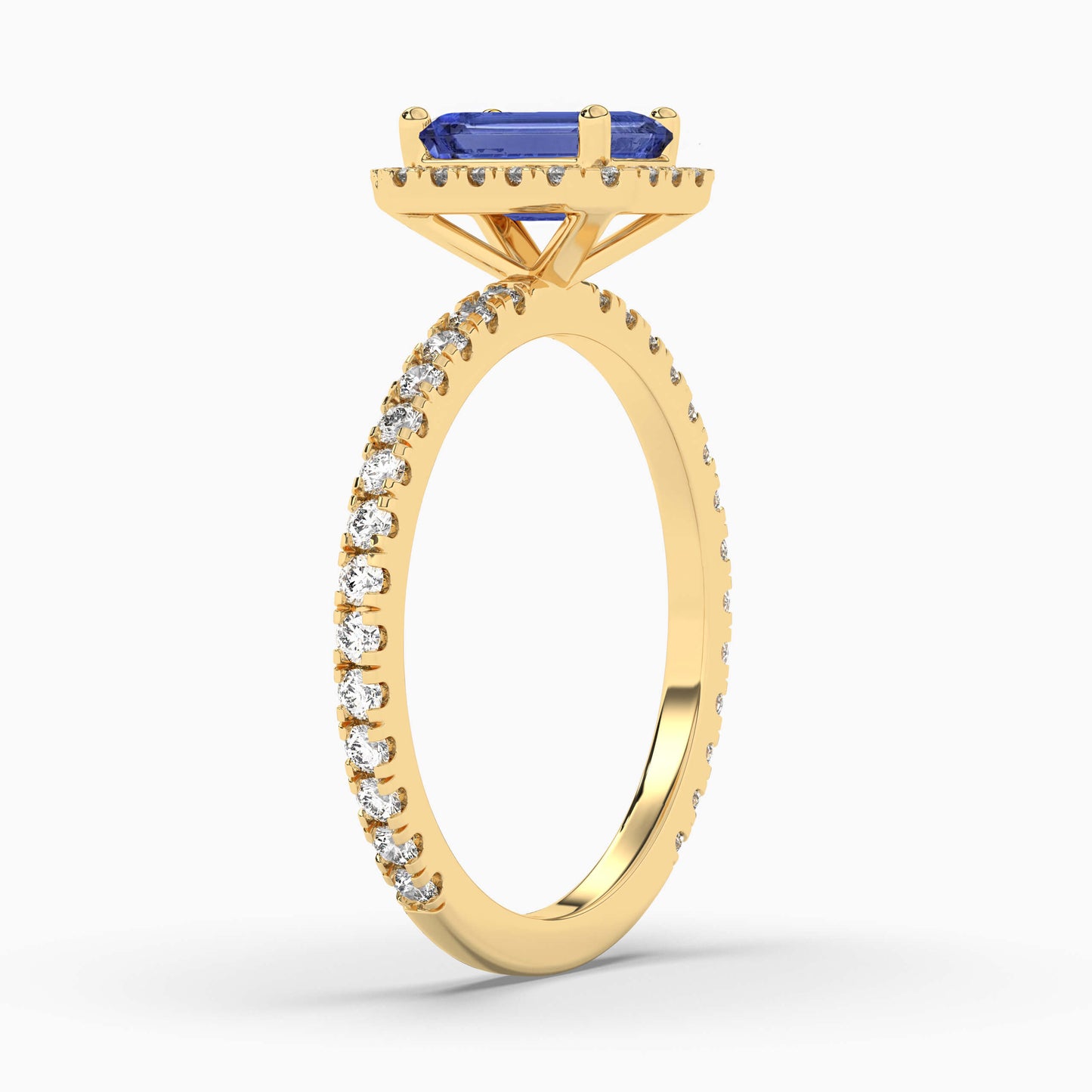 blue diamond Engagement ring