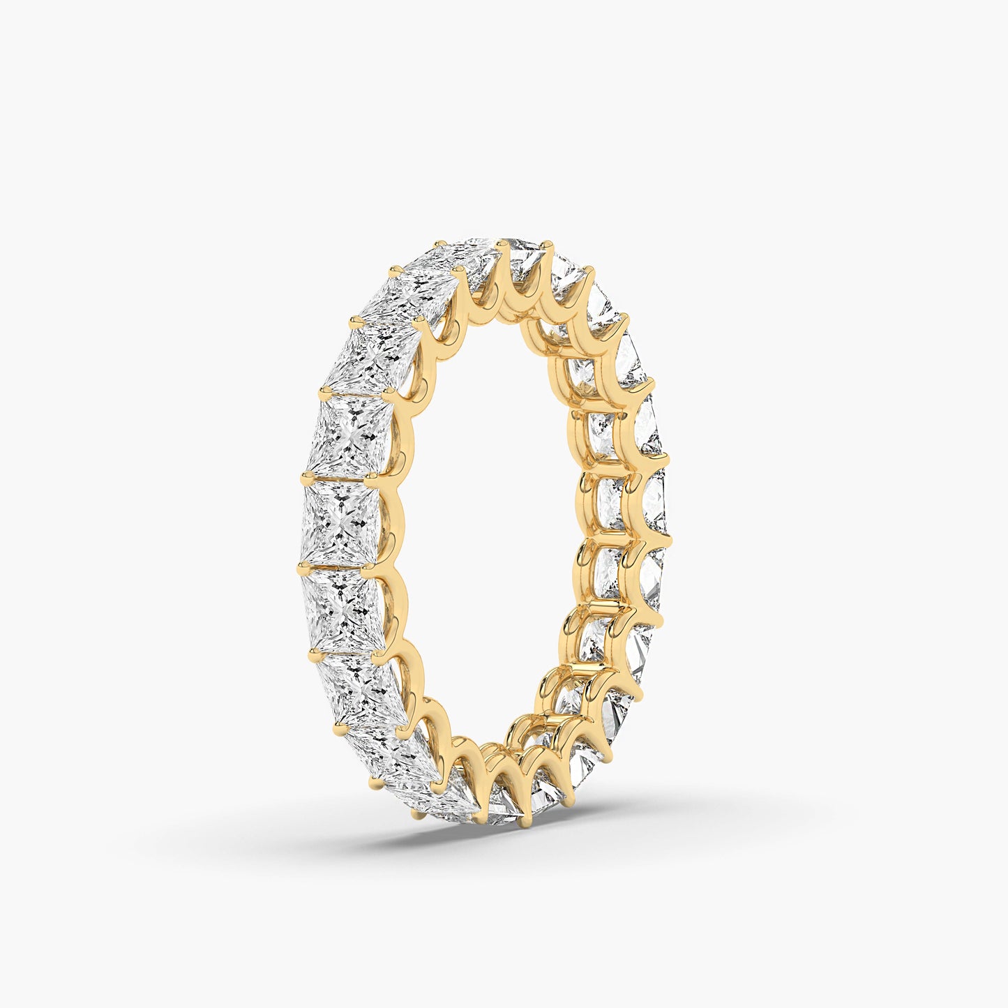 Square diamond wedding band