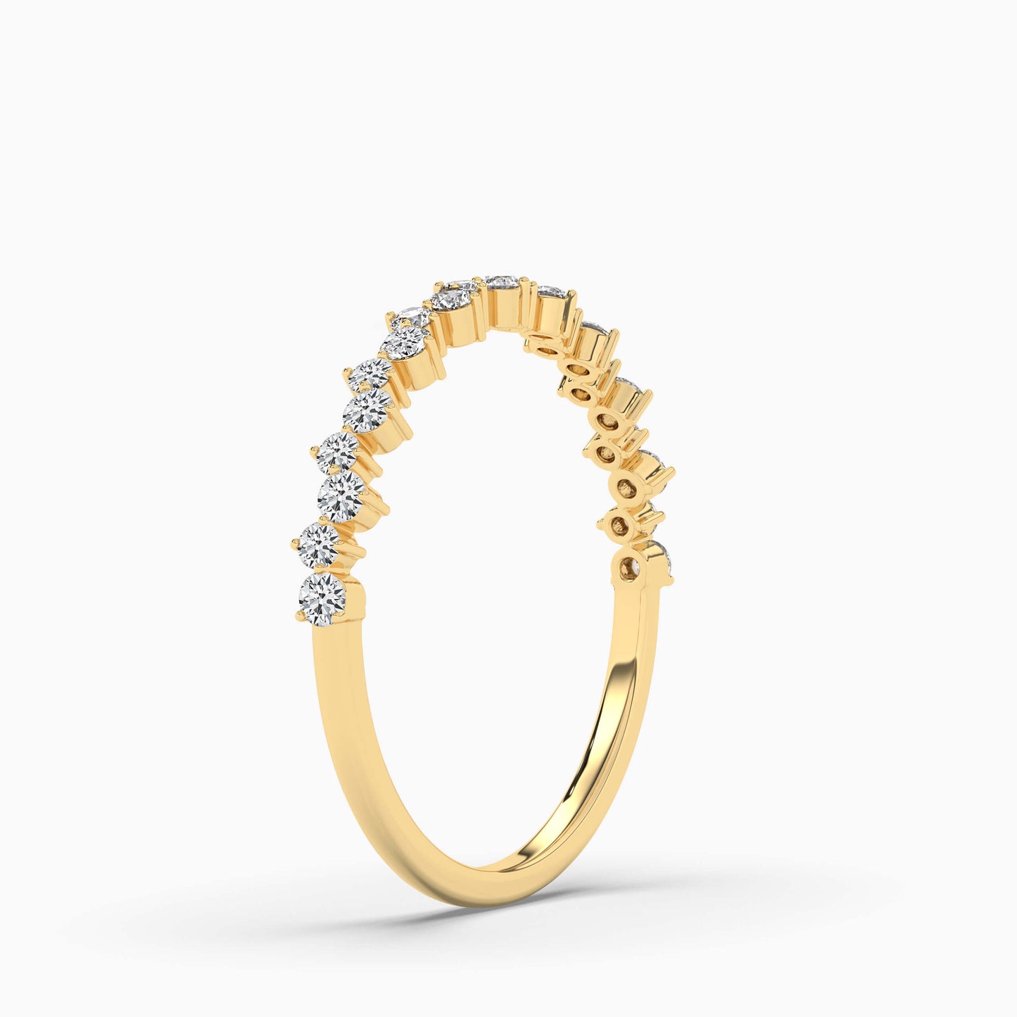 Gold ring with diamond accents 