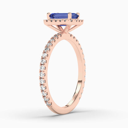 blue diamond Engagement ring