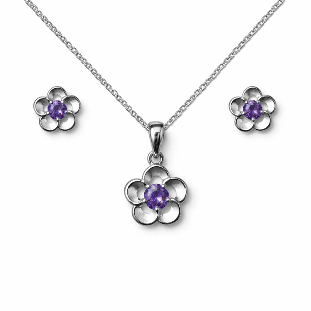 stone flower earrings