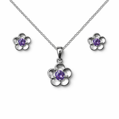 stone flower earrings