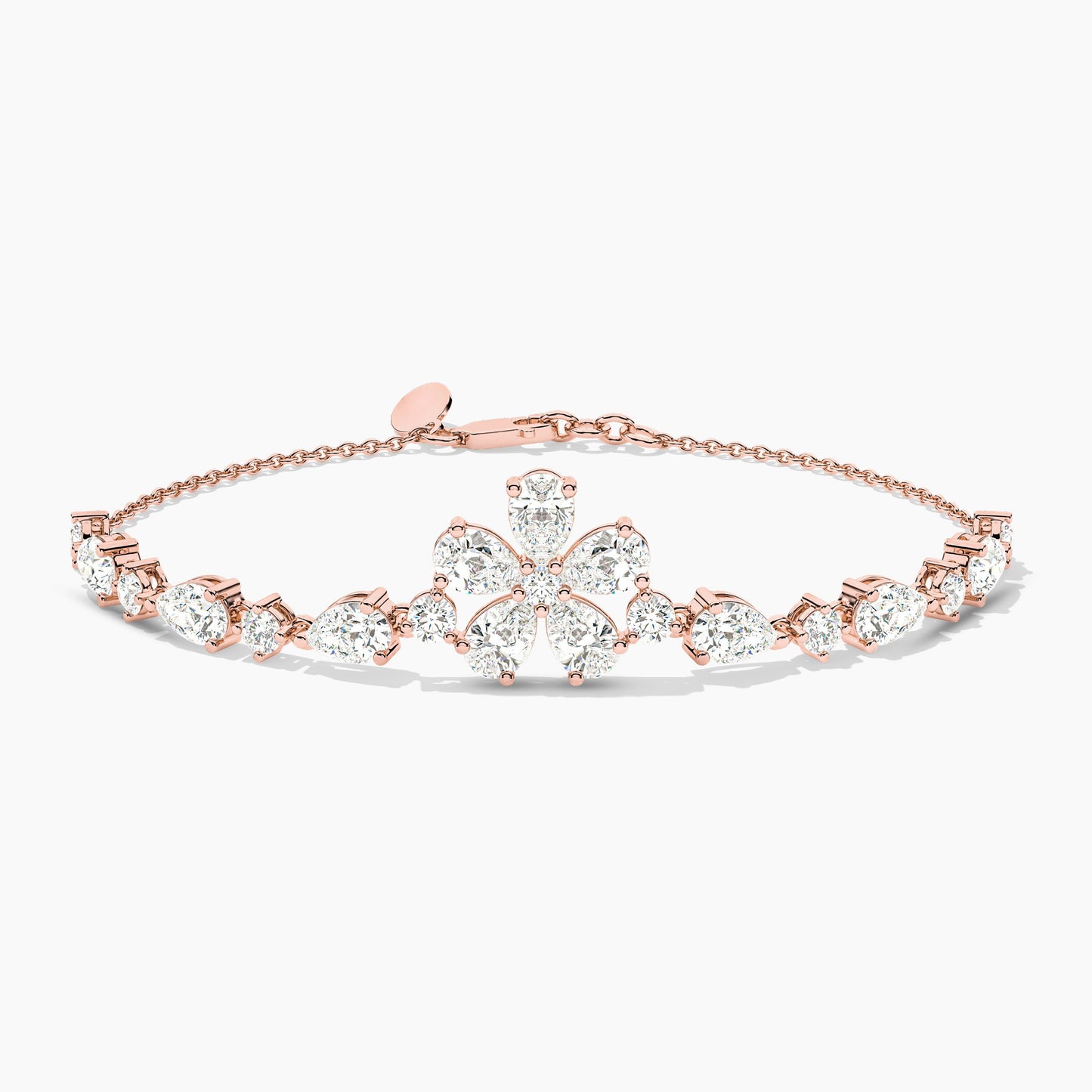 flower diamond bracelet rose