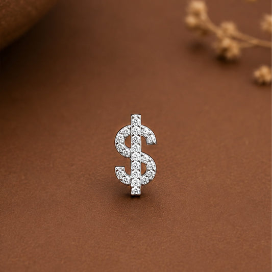 Dollar sign earring for men