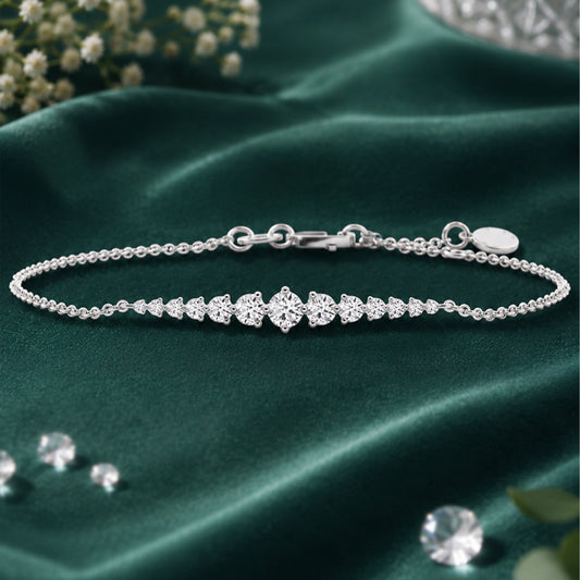 American Diamond Bracelet Silver