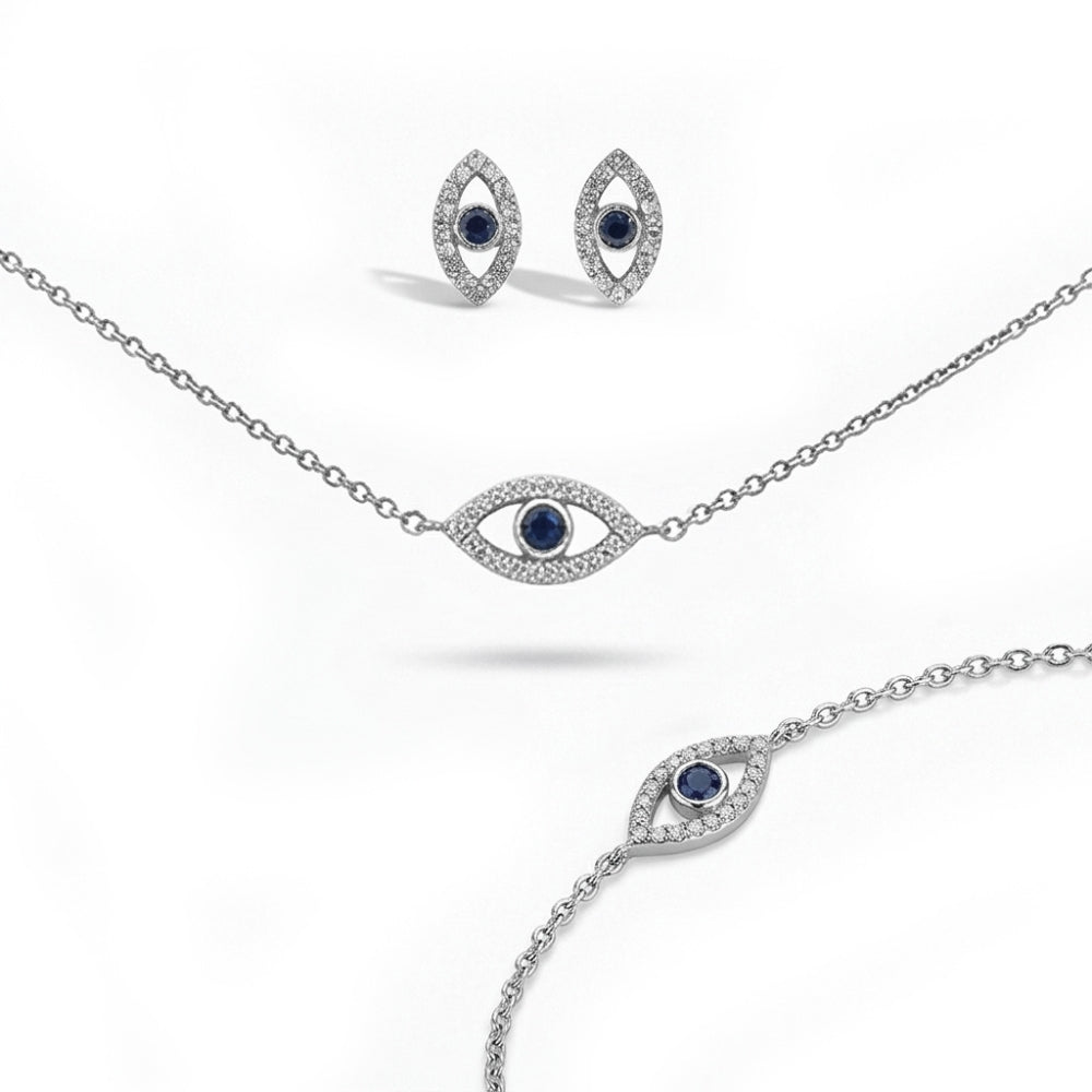 Jewelry set with necklace, earrings, and bracelet 