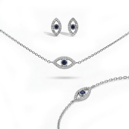 Jewelry set with necklace, earrings, and bracelet 