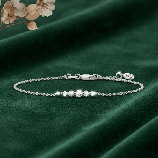 Sparkling Graduation Diamond Chain Bracelet