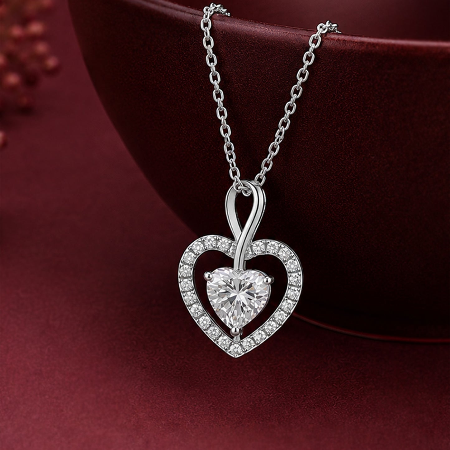 925 Silver Heart Pendant Necklace