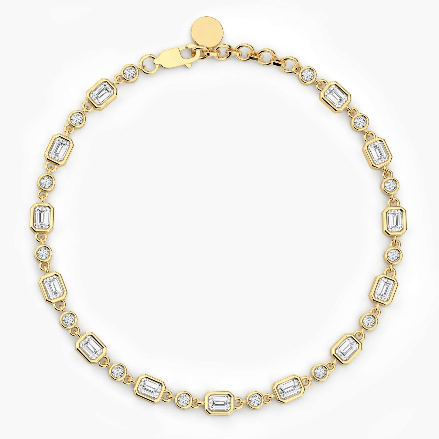 yellow Gold plated diamond bracelet