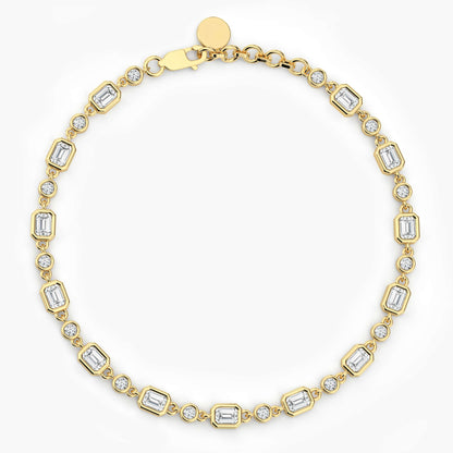 yellow Gold plated diamond bracelet