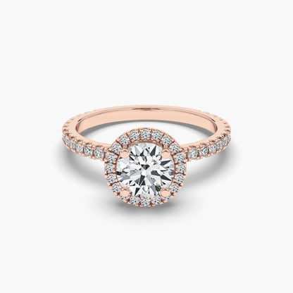 Rose gold ring with a diamond