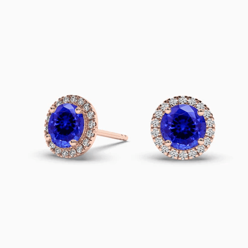 round diamond sterlinf silver earrings