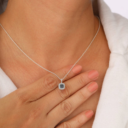 black diamond pendant necklace