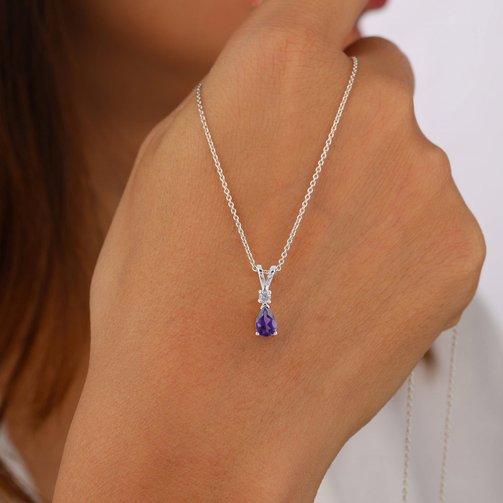 purple diamond necklace