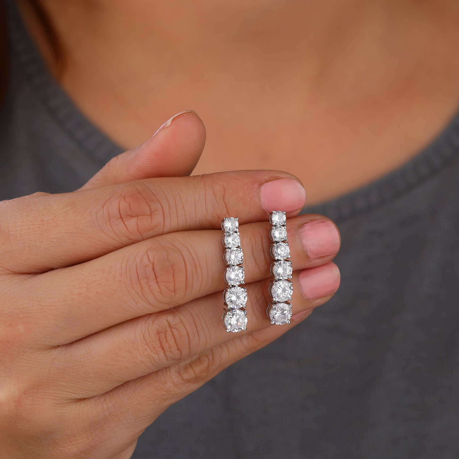 silver earrings