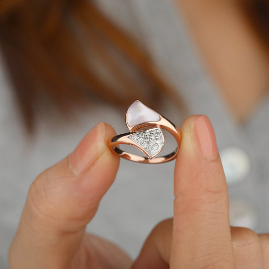 BVLGARI Silver Ring with Pearl for Women