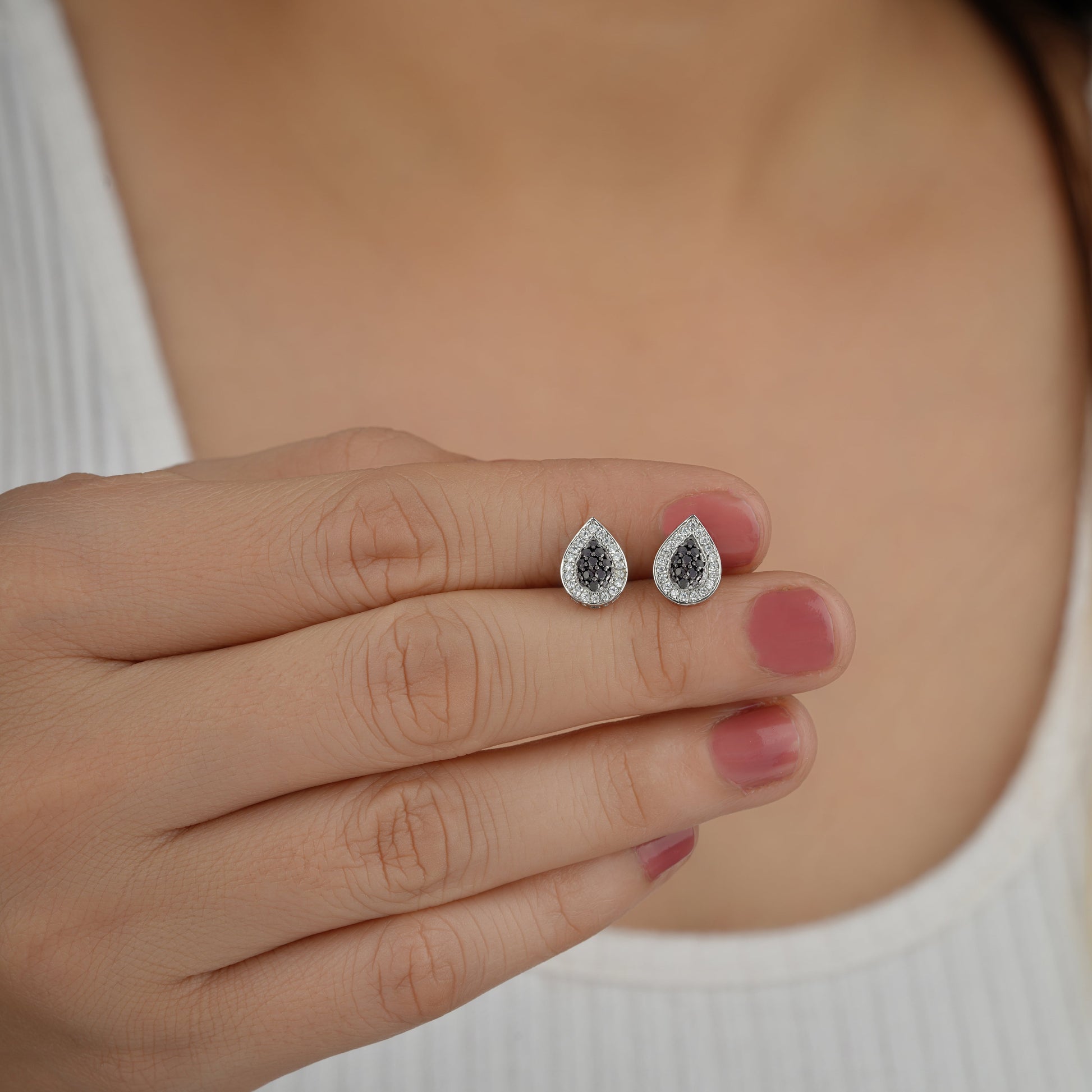 dark blue earrings