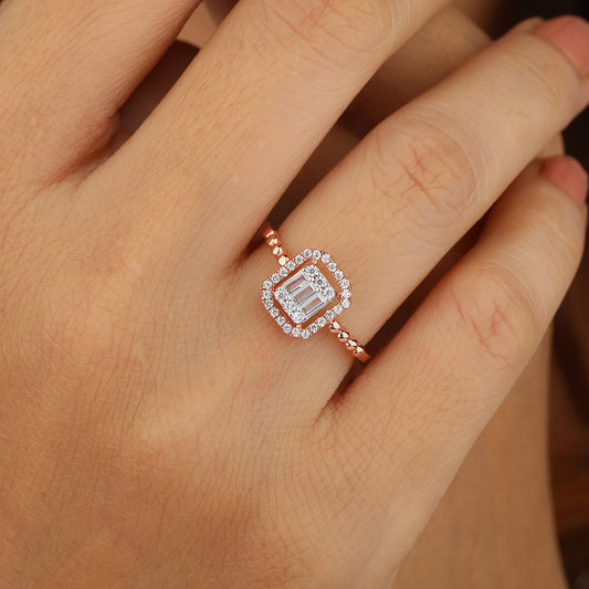 halo solitaire ring
