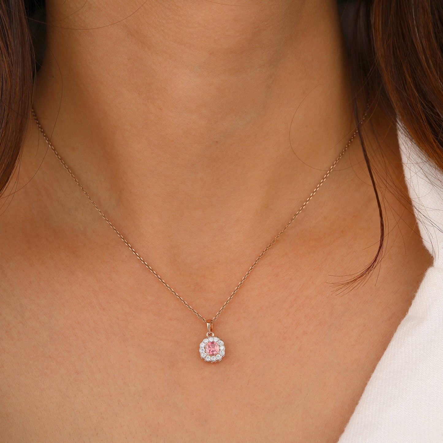 pink diamond necklace