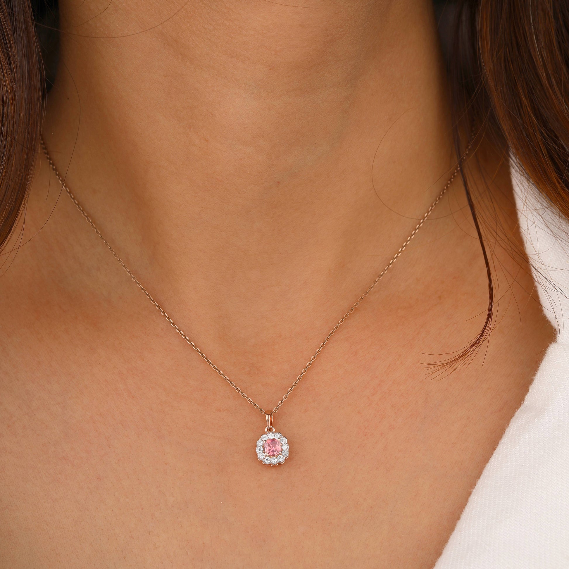 pink diamond necklace