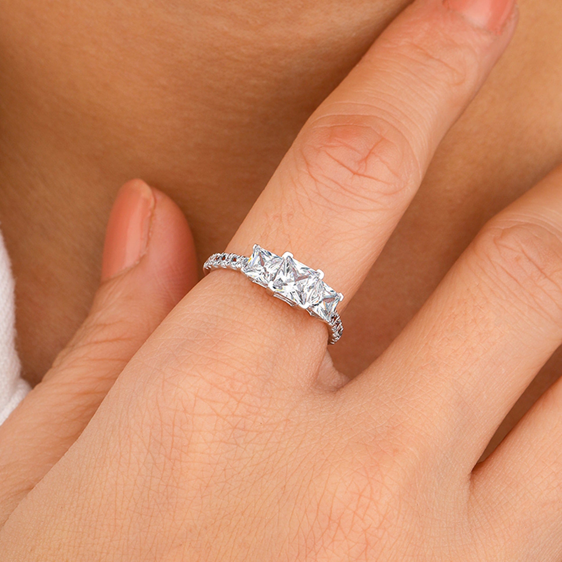 square diamond ring