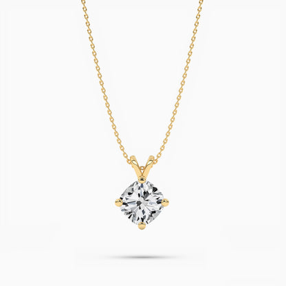 Cushion SOlitaire Necklace