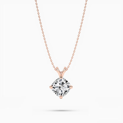 Cushion SOlitaire Necklace