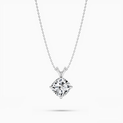 Cushion SOlitaire Necklace