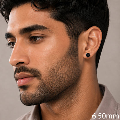 black diamond earring for men
