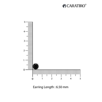6.5mm black earring for men