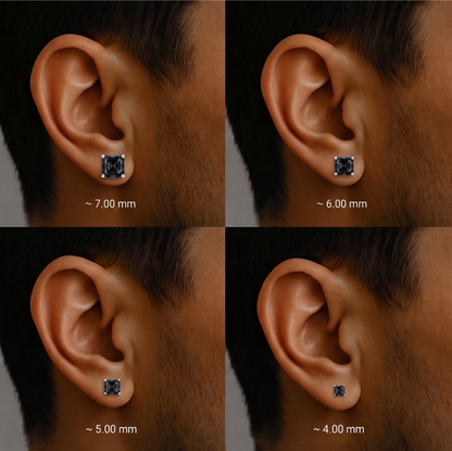 Black diamond earrings for men