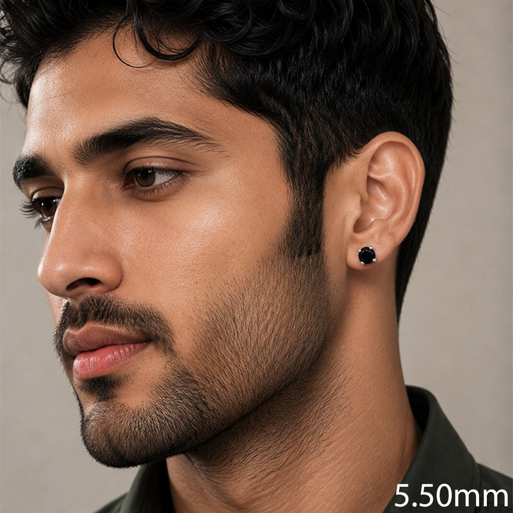 5.5mm black diamond stud