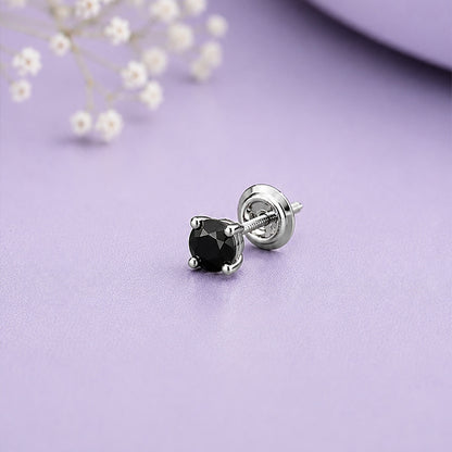small black diamond stud
