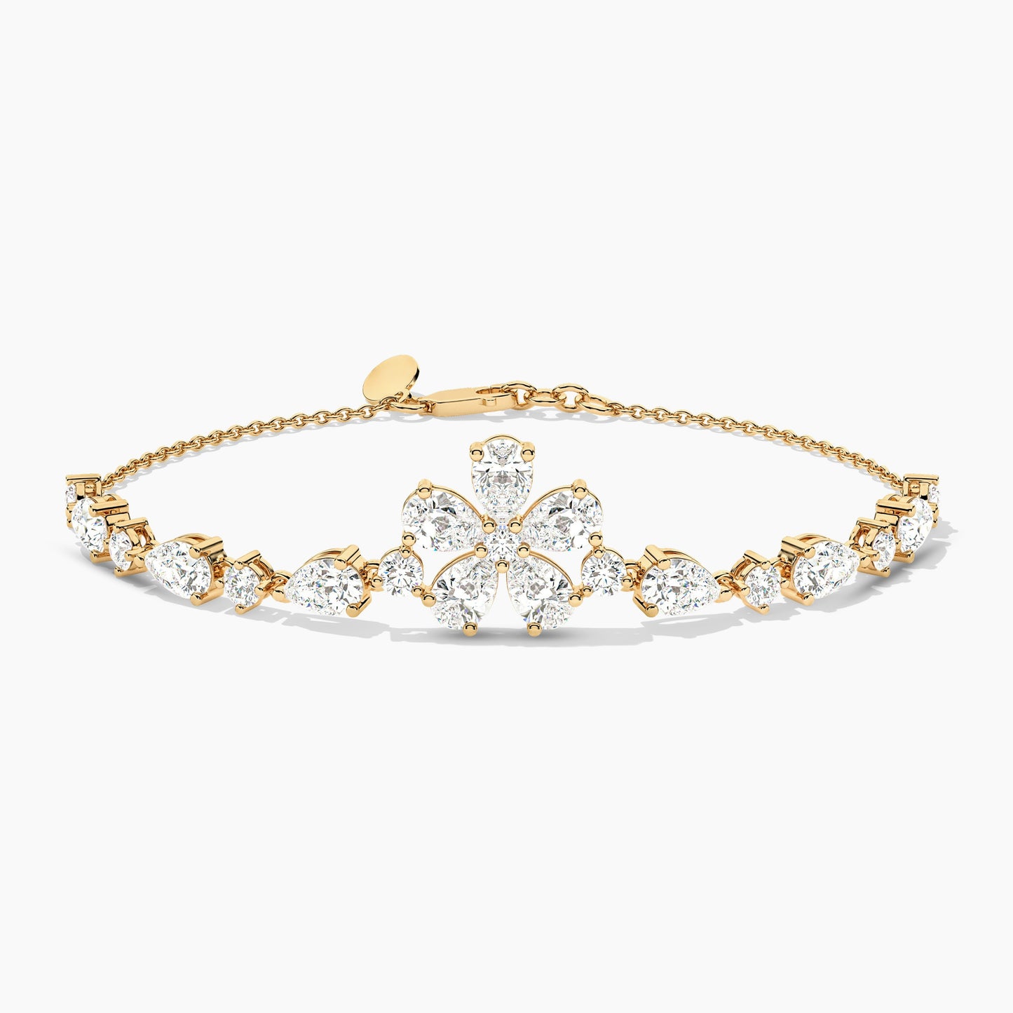 flower diamond ring yellow gold