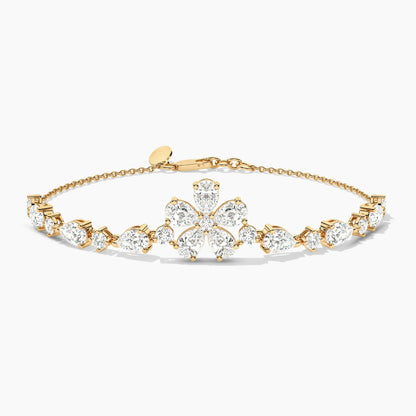 flower diamond ring yellow gold
