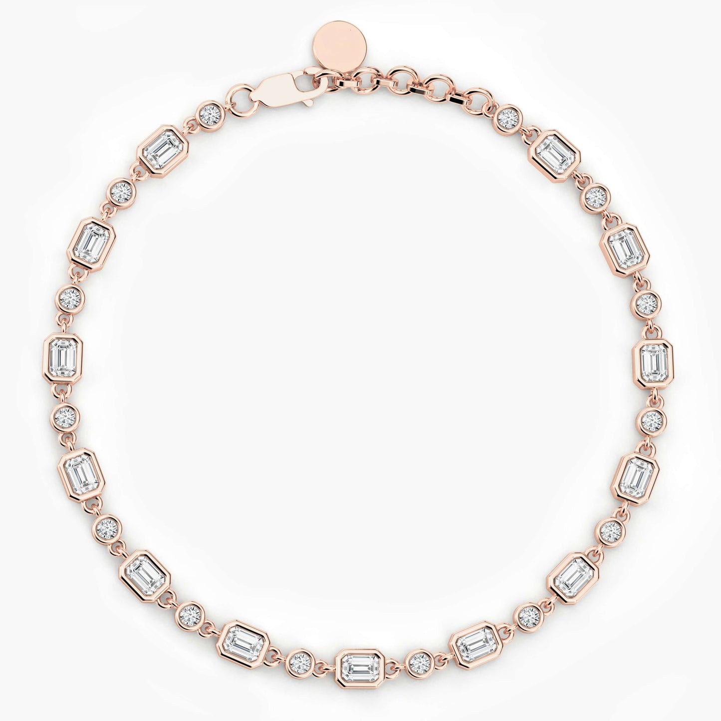 rose gold multi diamond bracelet