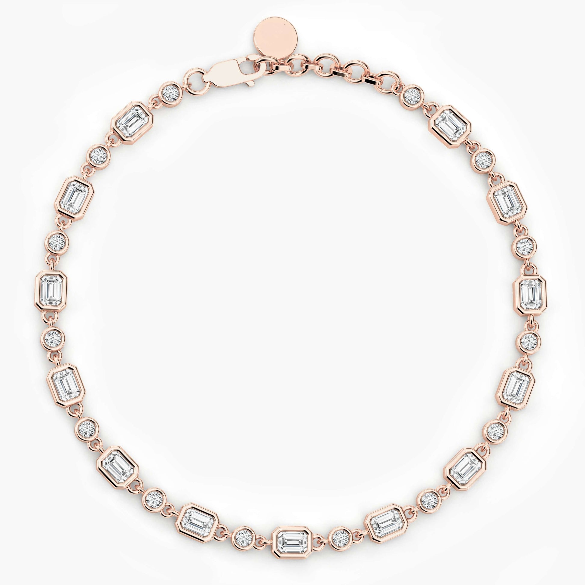 rose gold multi diamond bracelet