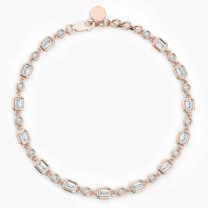 rose gold multi diamond bracelet