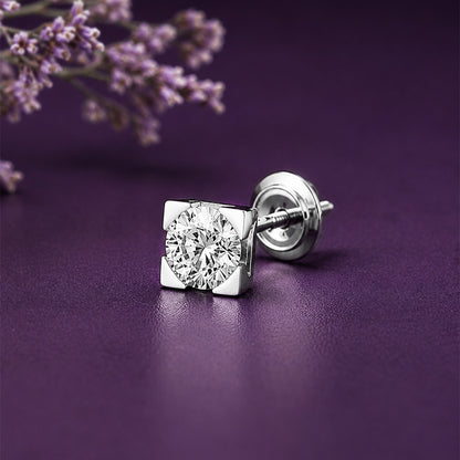 Silver Storm Edge Earring For Men
